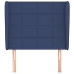vidaXL Tête de lit avec oreilles Bleu 103x23x118/128 cm Tissu