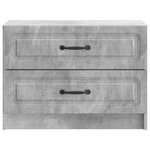 vidaXL Cabinet de chevet avec tiroir Gris béton 62 x 34 5 x 44 5 cm
