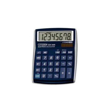 Calculatrice de bureau CDC80 Bleu CITIZEN