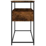 vidaXL Table console chêne fumé 100x40x75 cm bois d'ingénierie