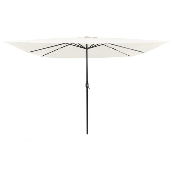 vidaXL Parasol de jardin Blanc et Noir 295 x 295 x 245 cm
