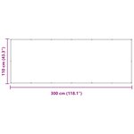 vidaXL Écran de balcon Gris clair et blanc 110 x 300 cm Tissu Oxford