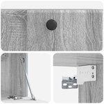 vidaXL Meuble TV mural 59 5 x 31 x 30 cm Sonoma gris Bois d'ingénierie
