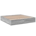 vidaXL Cadre de lit sans matelas sonoma gris 200x200 cm