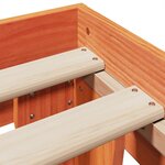 vidaXL Cadre de lit sans matelas cire marron 140x190cm bois pin massif