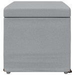 vidaXL Tabouret Gris clair 61 x 41 x 40 cm Tissu et bois stratifié