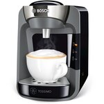 Machine a café extremement compacte - BOSCH TASSIMO SUNY T32 - Réservoir d'eau 0.8 l - Systeme Thermoflux - 3,3 bar - Noir