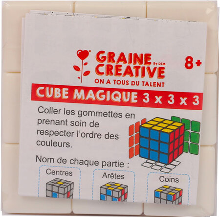 RubiCube vierge Puzzle à décorer Blanc