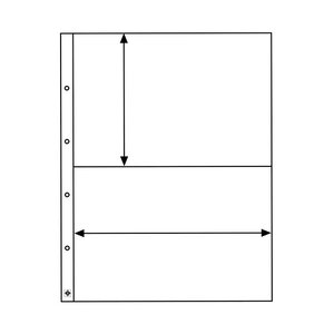 Recharges transparentes Kanzlei à 2 compartiments pour grands documents.