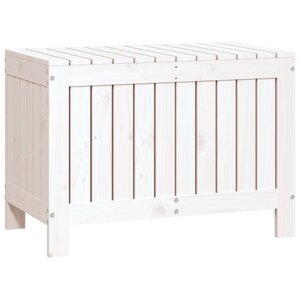 vidaXL Boîte de rangement de jardin Blanc 76x42 5x54 cm Bois de pin
