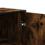 vidaXL Buffet haut chêne fumé 68x35x139 cm bois d'ingénierie
