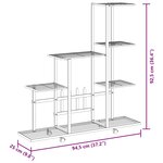vidaXL Support pour plantes sur roues 94 5x25x92 5 cm Blanc Métal