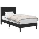 vidaXL Cadre de lit avec tête de lit Noir 90 x 190 cm Velours