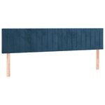 vidaXL Sommier à lattes de lit et matelas Bleu foncé 160x200cm Velours