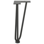 vidaXL Pieds en épingle à cheveux pour table basse 4 pièces Anthracite 30 cm Acier massif