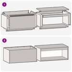 vidaXL Braise Noir 160 x 45 x 35 cm Acier