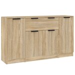 vidaXL Buffets 3 Pièces Chêne sonoma Bois d'ingénierie