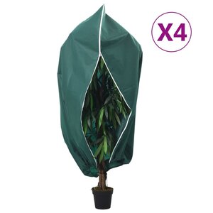 vidaXL Housses de protection pour plantes avec fermeture éclair 4 Pièces