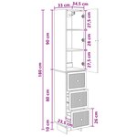 vidaXL Ensemble de Meubles 2 Pièces Bois ancien 33 x 34 5 x 90 cm