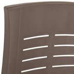 vidaXL Chaises inclinables de jardin lot de 2 Plastique Moka