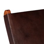 vidaXL Chaise de relaxation pliable Marron Cuir véritable