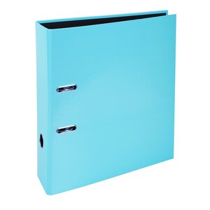 Classeur à levier en carton bleu pastel prem touch aquarel exacompta a4  - dos 8 cm
