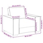 vidaXL Fauteuil Gris clair 100x78x84 cm Velours