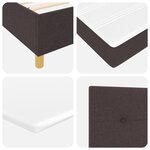 Lit Box Spring avec Matelas Marron Foncé 80x200 cm Tissu