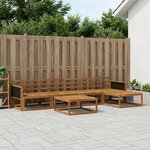 vidaXL Ensemble de canapés d'extérieur 6 Pièces Naturel