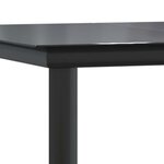vidaXL Ensemble à manger de jardin 7Pièces noir poly rotin verre