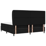 vidaXL Lit à ressorts avec matelas Noir 200 x 200 cm tissu