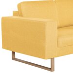Vidaxl ensemble de canapé 2 pièces tissu jaune