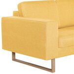 vidaXL Ensemble de canapé 2 Pièces Tissu Jaune