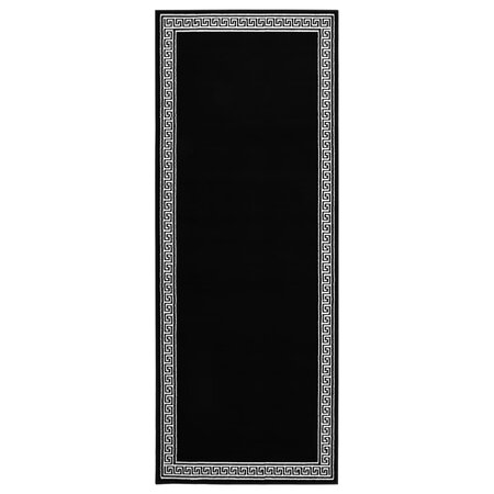vidaXL Tapis BCF Noir avec motif 100x300 cm