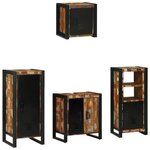 vidaXL Ensemble de mobilier de salle de bain avec étagère 4 Pièces