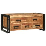 vidaXL Table Basse 90x50x38 cm Bois Massif d'Acacia