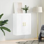 vidaXL Armoire murale blanc 69 5x34x90 cm bois d'ingénierie
