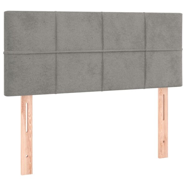 vidaXL Tête de lit Gris clair 80x5x78/88 cm Velours