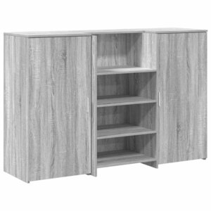 vidaXL Bureau de réception sonoma gris 155x50x103 5 cm bois ingénierie