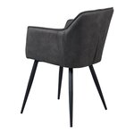 Chaise de salle à manger velours 81 x 57 x 53 cm gris foncé 03_0009201