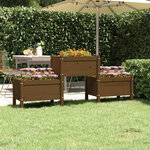 vidaXL Jardinière Marron miel 178 5x44x75 cm Bois massif de pin
