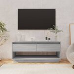 vidaXL Meuble TV Sonoma gris 102x41x44 cm Aggloméré