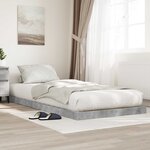 vidaXL Cadre de lit surélevé Gris béton 96 5 x 200 cm