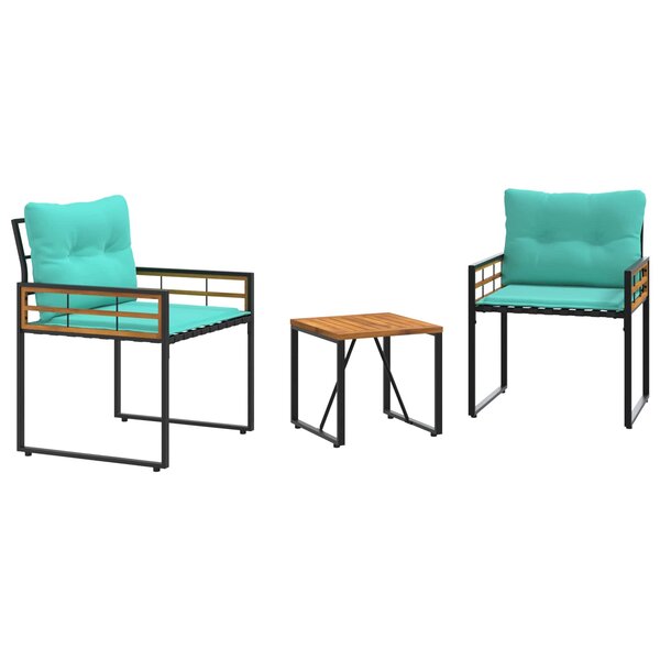 vidaXL Ensemble de meubles d'extérieur 3 pc Turquoise