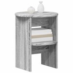 vidaXL Meuble d'appoint 2 pc Gris Sonoma Ø40 x 50 cm Bois d’ingénierie