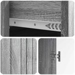 vidaXL Buffet Sonoma gris 66 x 34 5 x 92 cm Bois d'ingénierie