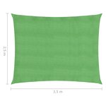 vidaXL Voile d'ombrage 160 g/m² Vert clair 2 5x3 5 m PEHD