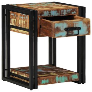 vidaXL Table de chevet 40x40x50 cm Bois massif récupéré