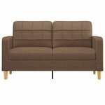 vidaXL Canapé à 2 places Marron 140 cm Tissu