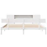 vidaXL Lit bibliothèque sans matelas blanc 180x200 cm bois pin massif